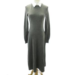 ローレンラルフローレン LAUREN RALPH LAUREN ニット ワンピース グレー S IBO88 レディース