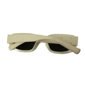 メゾンマルジェラ Maison Margiela × ジェントルモンスター GENTLE MONSTER コラボ MM106 サングラス アイウェア スクエア レザー 53□122-146 白 ホワイト 0319 ■MNK6 メンズ レディース