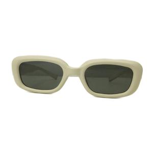 メゾンマルジェラ Maison Margiela × ジェントルモンスター GENTLE MONSTER コラボ MM106 サングラス アイウェア スクエア レザー 53□122-146 白 ホワイト 0319 ■MNK6 メンズ レディース