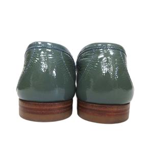 グッチ GUCCI 1953 ビットローファー エナメル グラデーション 7.5 緑 グリーン ブルー メンズ