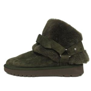 バーバリー BURBERRY 極美品 Chubby boots チャビー シアリング アンクルリングブーツ 43 緑 グリーン メンズ