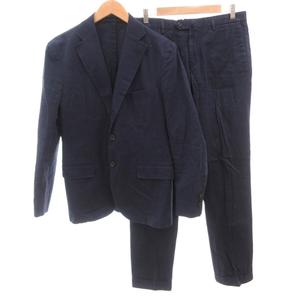 ユナイテッドアローズ UNITED ARROWS スーツ セットアップ ジャケット パンツ コットン 48 ネイビー /FF IBO102 メンズ