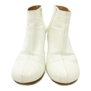 メゾンマルジェラ 22 Maison Margiela 22 サイドジップ ラウンドトゥアンクルブーツ シューズ ヒール 38 白 ホワイト 58WU0279 /JS IBO102 レディース