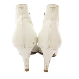 メゾンマルジェラ 22 Maison Margiela 22 サイドジップ ラウンドトゥアンクルブーツ シューズ ヒール 38 白 ホワイト 58WU0279 /JS IBO102 レディース