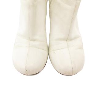 メゾンマルジェラ 22 Maison Margiela 22 サイドジップ ラウンドトゥアンクルブーツ シューズ ヒール 38 白 ホワイト 58WU0279 /JS IBO102 レディース