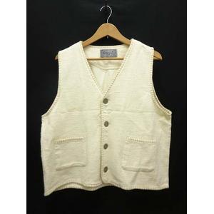 Milagosta 4b ポケット コットン ベスト ジレ オフホワイト M 春夏 メンズ 104 ベクトルパーク