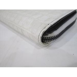ディーゼル DIESEL 二つ折り財布 型押し レザー 白 IBS 1121