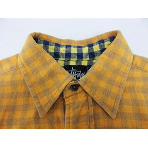 ステューシー STUSSY シャツ 長袖 チェック柄 厚手生地 カジュアル 
