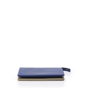 CELINE セリーヌ クラッチバッグ バイカラー レザー ブルー ポーチ