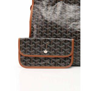 ゴヤール GOYARD トートバッグ ハンドバッグ 黒 ブラック 茶色