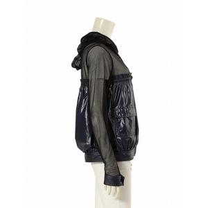 シャネル CHANEL パーカー ジップアップ ネイビー 黒 紺 M トップス 38 