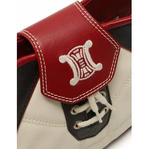 セリーヌ CELINE ショルダーバッグ アイボリー 茶色 赤 2002年W杯限定
