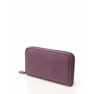 ボッテガヴェネタ BOTTEGA VENETA 長財布 イントレチャート 紫 