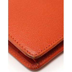 シャネル CHANEL 長財布 2つ折り財布 オレンジ ココマーク 小物 レザー