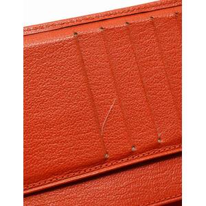 シャネル CHANEL 長財布 2つ折り財布 オレンジ ココマーク 小物 レザー