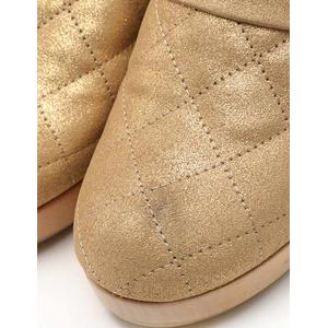 ♥値下げ♥CHANEL ゴールド レザーサンダル シャネル CHANEL マトラッセ サボサンダル サンダル ヒール ゴールド