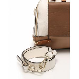 フルラ FURLA ハンドバッグ ショルダーバッグ 茶色 白 ベージュ レザー 