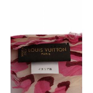 ルイヴィトン レオパード ストール ブロンコライユ ピンク M72864 ルイヴィトン LOUIS VUITTON ストール マフラー パレオ