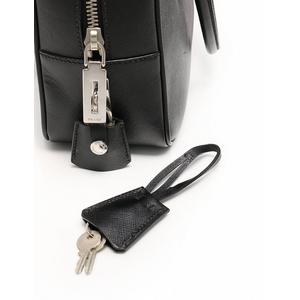PRADA ブラック ハンドバッグ 鍵付き プラダ PRADA ハンドバッグ 黒 ブラック シルバー レザー BN1113