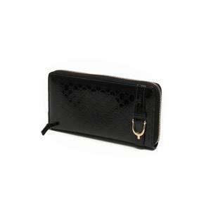 グッチ GUCCI 長財布 マイクログッチシマ ラウンドファスナー 黒
