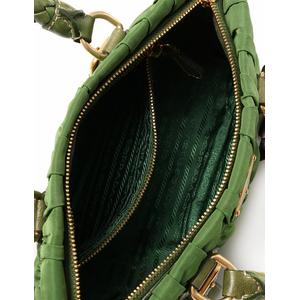 プラダ PRADA ハンドバッグ ショルダーバッグ 緑 グリーン ゴールド