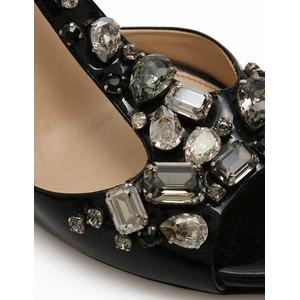 プラダ PRADA サンダル パンプス ヒール 黒 ブラック クリア 24.5cm 