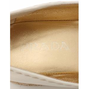 プラダ PRADA エスパドリーユ スリッポン ウェッジソール 厚底 白 