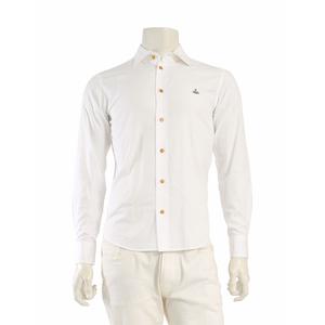 ヴィヴィアンウエストウッド マン シャツ 長袖 オーブ 刺繍 50 白