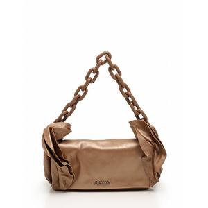 プラダ PRADA ショルダーバッグ チェーン ピンクベージュ レザー 
