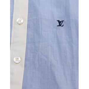 ルイヴィトン LOUIS VUITTON シャツ ブラウス 水色 ライトブルー