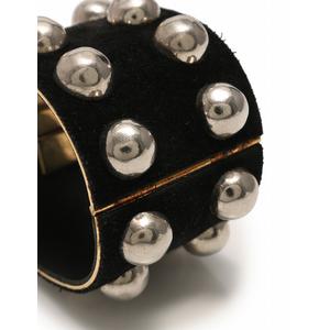 セリーヌ CELINE ブレスレット バングル 黒 ブラック シルバー 