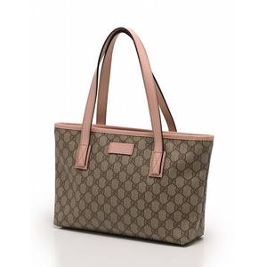 グッチ GUCCI トートバッグ ハンドバッグ GGプラス ベージュ ピンク 