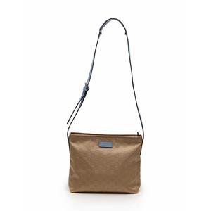 グッチ GUCCI ショルダーバッグ GG柄 ベージュ 水色 ナイロン