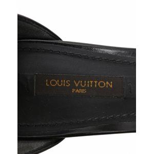 ルイヴィトン LOUIS VUITTON サンダル ヒール 黒 ブラック