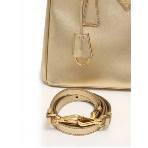 プラダ PRADA ハンドバッグ ショルダーバッグ ゴールド レザー BN1801