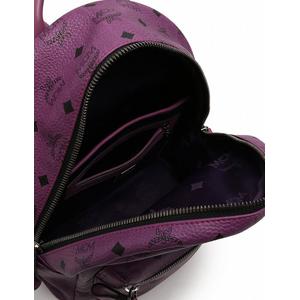 エムシーエム MCM リュック バックパック 紫 パープル PVC レザー MMK 