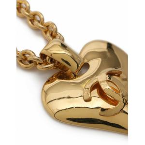 シャネル CHANEL ネックレス ペンダント ココマーク ハート ゴールド 