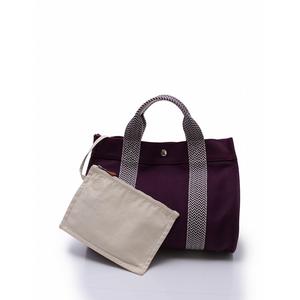 エルメス HERMES トートバッグ ハンドバッグ カンヌ PM 紫 パープル 白