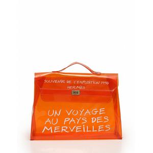 エルメス HERMES ハンドバッグ ビニールケリー オレンジ ビニール 