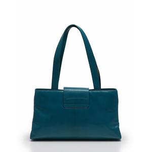 ブルガリ BVLGARI ショルダーバッグ 青 ブルー レザー 箱 保存袋付き