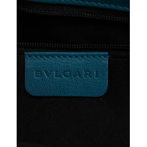 ブルガリ BVLGARI ショルダーバッグ 青 ブルー レザー 箱 保存袋付き