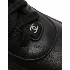 シャネル CHANEL スニーカー 黒 ブラック 26cm シューズ 42