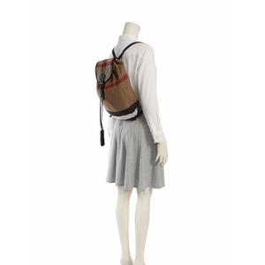 バーバリー BURBERRY バックパック リュック ベージュ 赤 黒 チェック 