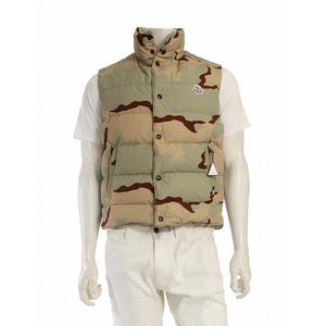 モンクレール MONCLER ダウンベスト ティブ カーキ 緑 ベージュ 茶 S 