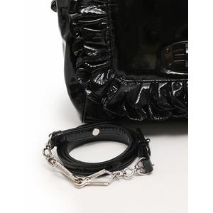 ミュウミュウ miumiu ハンドバッグ ショルダーバッグ フリル 黒 