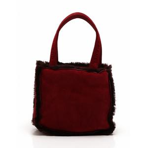 シャネル CHANEL トートバッグ ハンドバッグ 赤 レッド ムートン 箱 