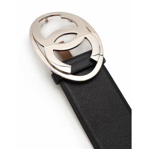 シャネル CHANEL ベルト 革ベルト ココマーク 00V 黒 シルバー