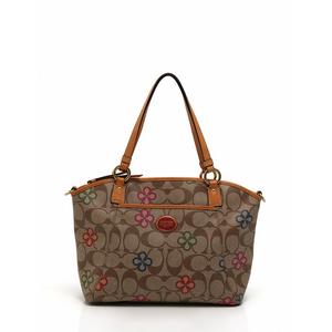 美品✨コーチ ショルダーバッグ トートバッグ PVC ブラウン F79998 美品✨コーチ ショルダーバッグ トートバッグ PVC ブラウン