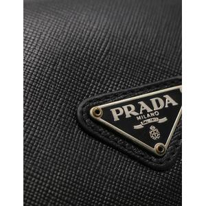 プラダ PRADA 財布 三つ折り 黒 ブラック 小物 サフィアーノレザー