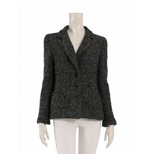 CHANEL テーラードジャケット ブラック 38 CHANEL - CHANEL シャネル テーラードジャケット S 黒 【古着